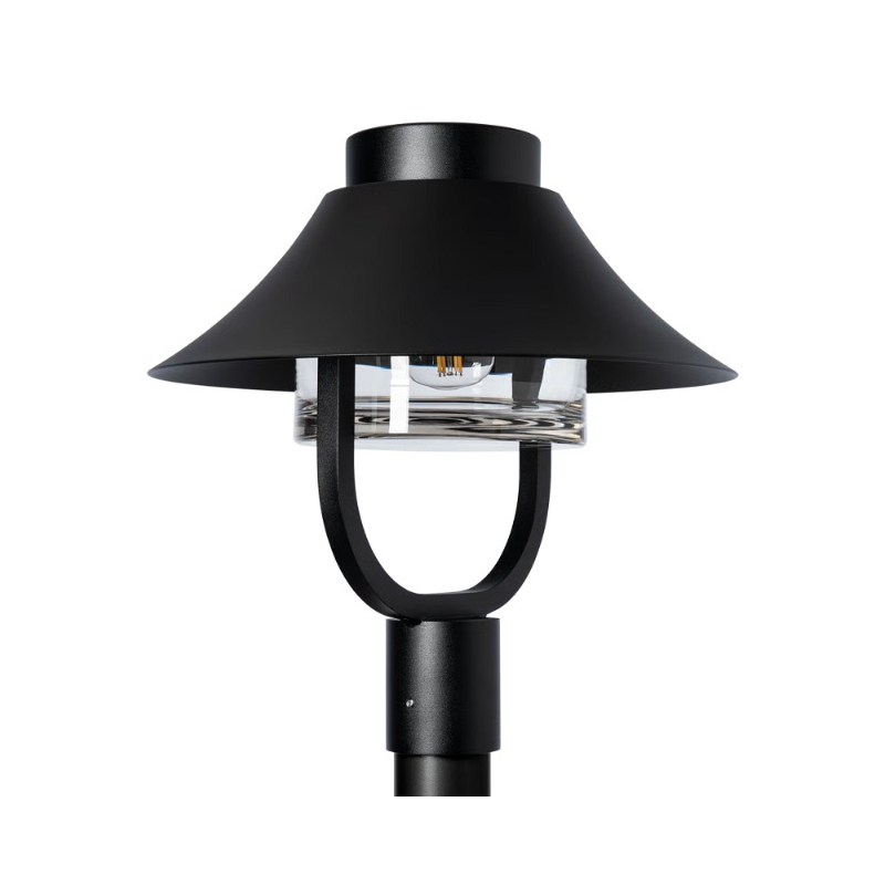 Hubbardton Forge 342031 Stowe 1-lt 19" Tall Outdoor Lantern Post Light - Coastal Black
