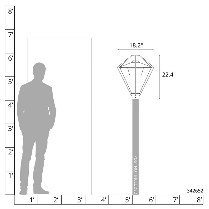 Hubbardton Forge 342652 Stellar 1-lt 22" Tall LED Outdoor Post Light