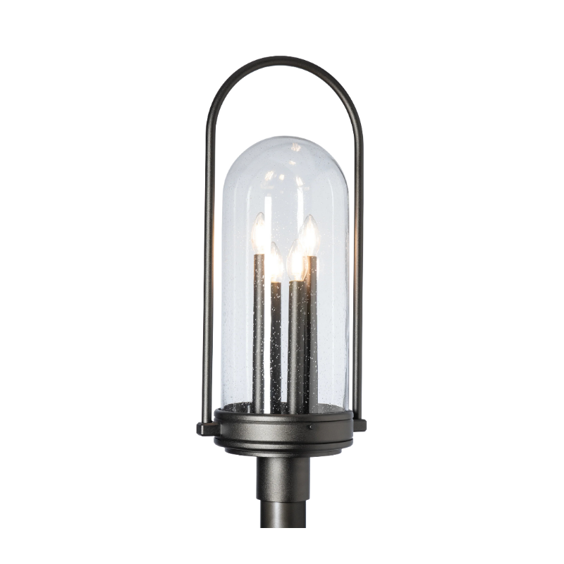 Hubbardton Forge 345213 Davis 1-lt 29" Tall Outdoor Post Light - Oil Rubbed Bronze