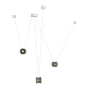 Sonneman 3471-S3 Yo 3-lt 79" LED Pendant - Natural Anodized/Smoke