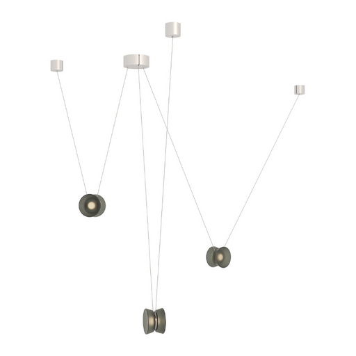 Sonneman 3471-S3 Yo 3-lt 79" LED Pendant - Natural Anodized/Smoke