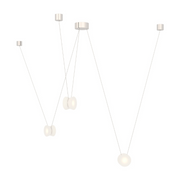 Sonneman 3471-S3 Yo 3-lt 79" LED Pendant - Natural Anodized/White