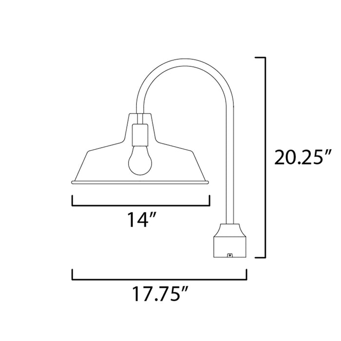 Maxim 35010 Pier M 1-lt 20" Outdoor Post Lantern