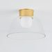 Hudson Valley 3514 Lakeside 1-lt 14" Flush Mount - Aged Brass