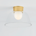 Hudson Valley 3514 Lakeside 1-lt 14" Flush Mount - Aged Brass