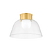 Hudson Valley 3514 Lakeside 1-lt 14" Flush Mount - Aged Brass