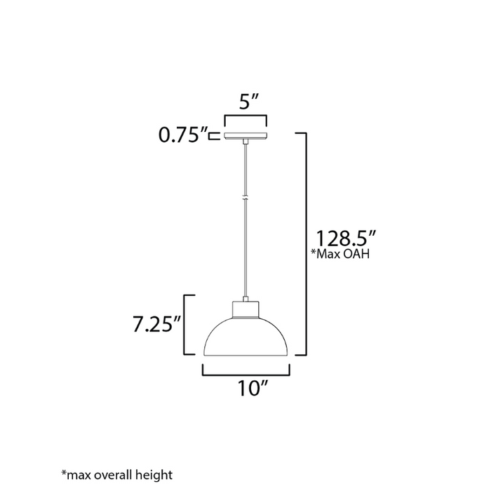 Maxim 35142 Rockport 1-lt 10" Pendant