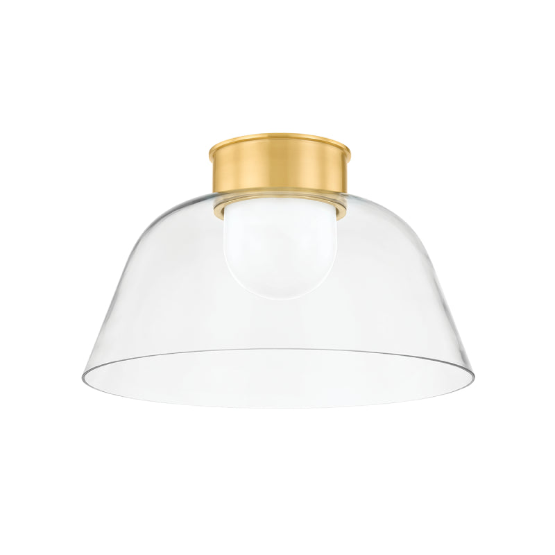 Hudson Valley 3520 Lakeside 1-lt 20" Flush Mount - Aged Brass