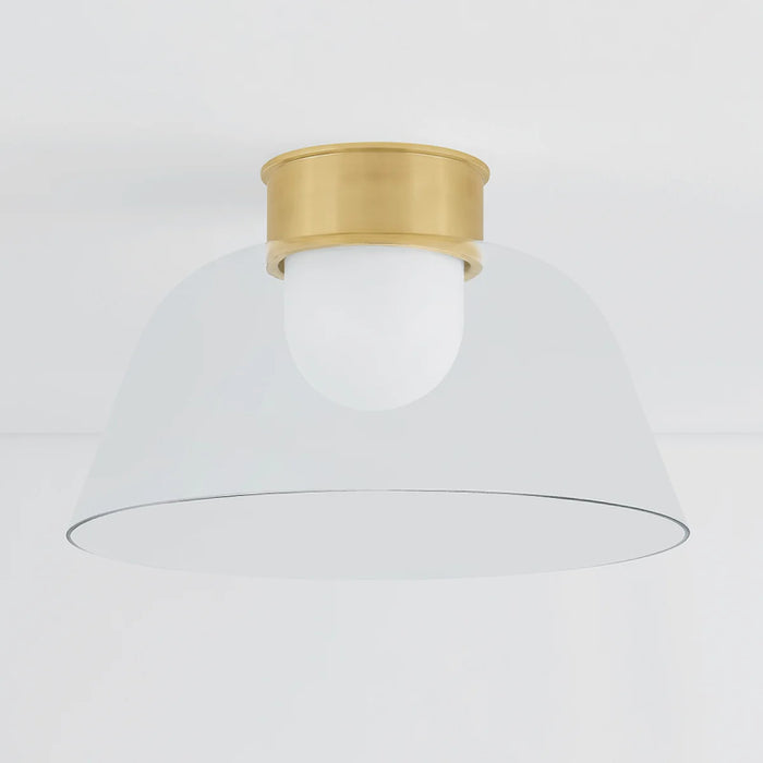 Hudson Valley 3520 Lakeside 1-lt 20" Flush Mount - Aged Brass