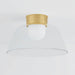 Hudson Valley 3520 Lakeside 1-lt 20" Flush Mount - Aged Brass