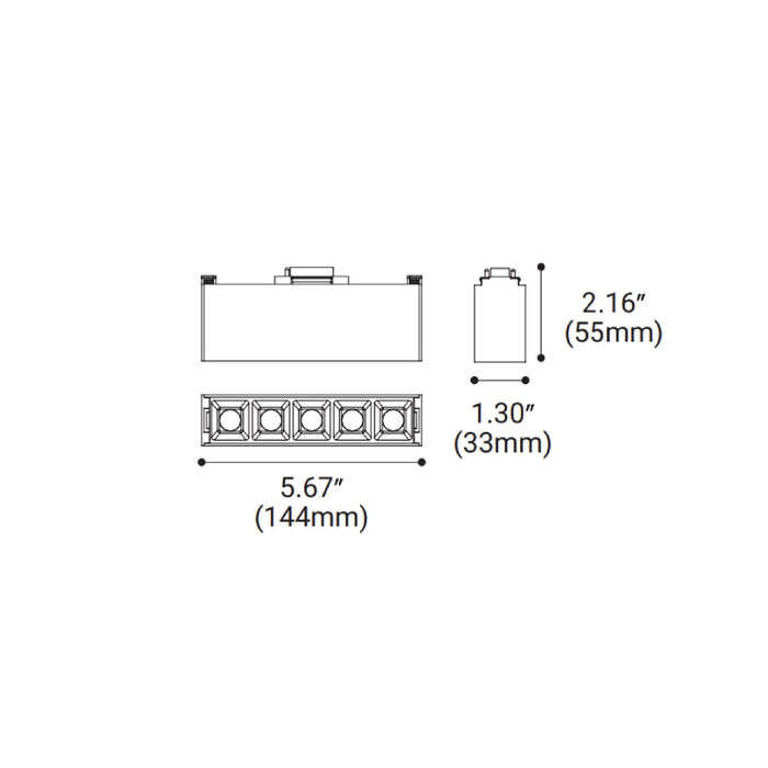 Eurofase 35757 Construct 6" LED 24V Track System Multiples Lens