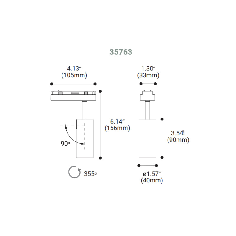 Eurofase 35763 Construct 2" LED 24V Track System Spots