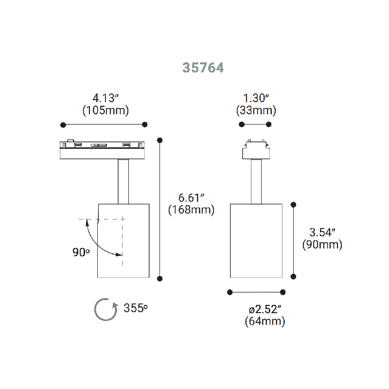 Eurofase 35764 Construct 3" LED 24V Track System Spots