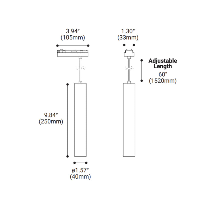 Eurofase 35766 Construct LED 24V Track System Suspended Lens