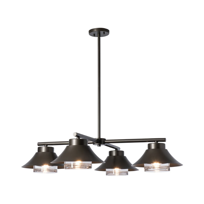 Hubbardton Forge 362025 Stowe 4-lt 38" Outdoor Pendant - Coastal Dark Smoke
