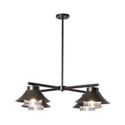 Hubbardton Forge 362025 Stowe 4-lt 38" Outdoor Pendant - Coastal Dark Smoke