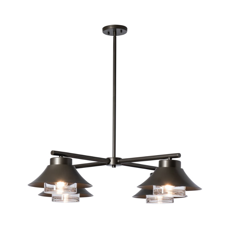 Hubbardton Forge 362025 Stowe 4-lt 38" Outdoor Pendant - Coastal Dark Smoke