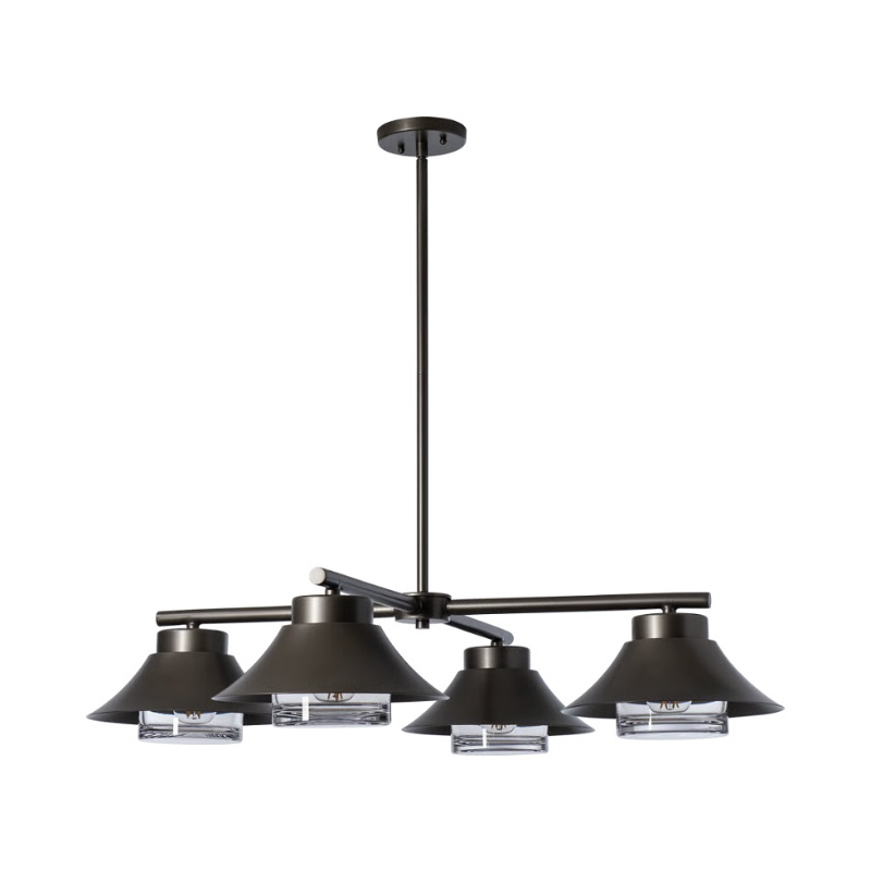 Hubbardton Forge 362025 Stowe 4-lt 38" Outdoor Pendant - Coastal Dark Smoke