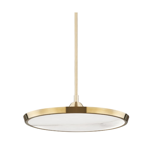 Hudson Valley 3621 Draper 1-lt 20" LED Pendant-Aged Brass