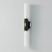 Hudson Valley 3626 Crewe 2-lt 26" Tall Wall Sconce-Polished Nickel with Black Brass