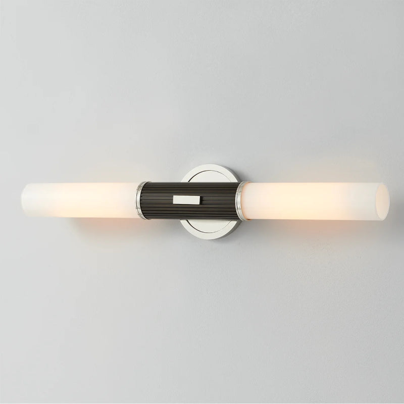 Hudson Valley 3626 Crewe 2-lt 26" Tall Wall Sconce-Polished Nickel with Black Brass