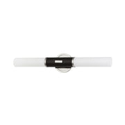 Hudson Valley 3626 Crewe 2-lt 26" Tall Wall Sconce-Polished Nickel with Black Brass