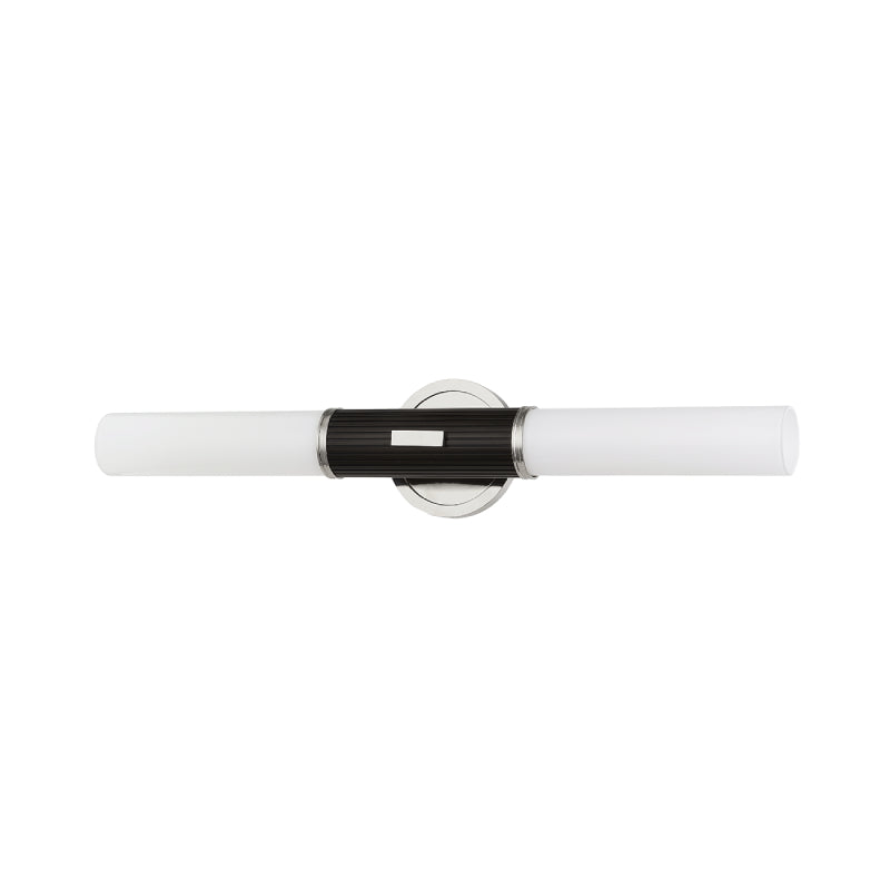 Hudson Valley 3626 Crewe 2-lt 26" Tall Wall Sconce-Polished Nickel with Black Brass