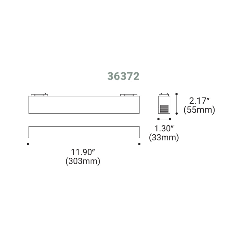 Eurofase 36372 Construct 12" LED 24V Track System Lens