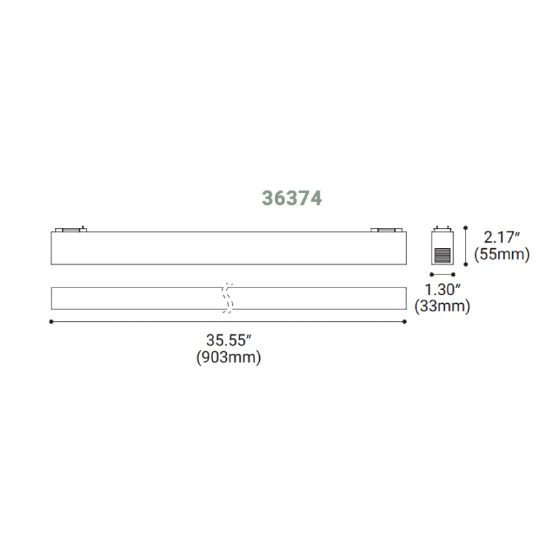 Eurofase 36374 Construct 36" LED 24V Track System Lens