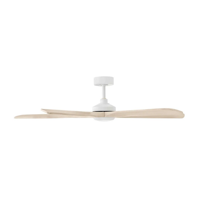 Hinkley 907358 Layton 58" Smart Ceiling Fan with LED Light Kit - Matte White/Bleached Ashwood