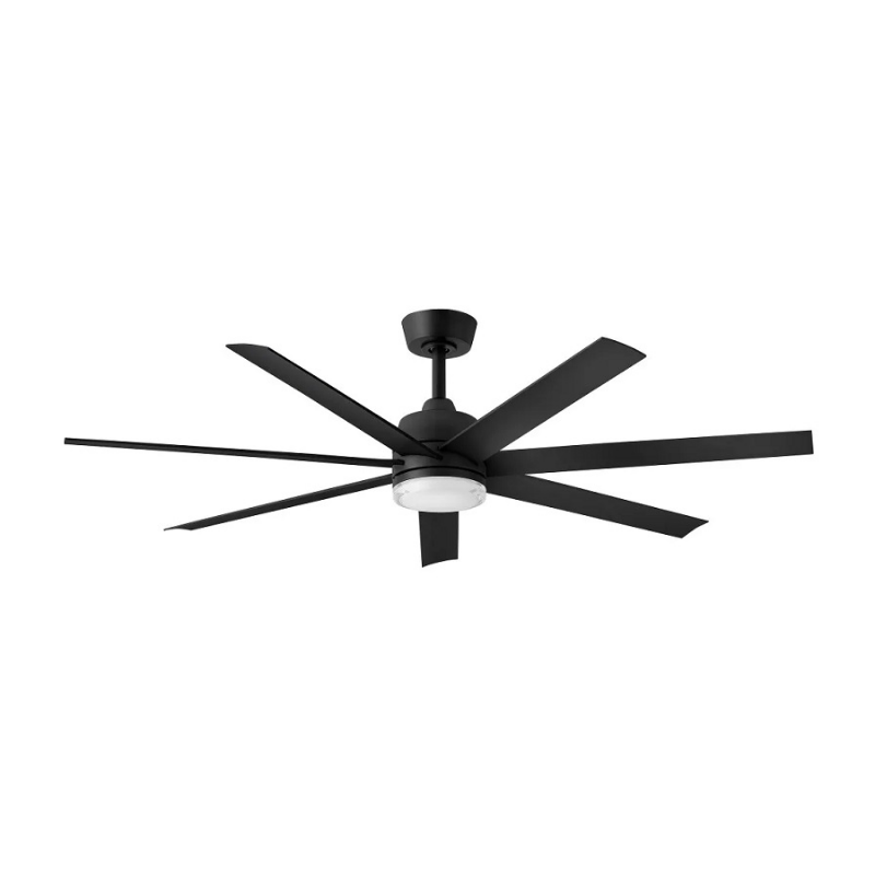 Hinkley 910656 Current 56" Smart Ceiling Fan with LED Light Kit - Matte Black
