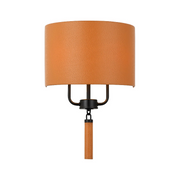 Varaluz 368W02 Secret Agent 2-lt 18" Tall Wall Sconce - Black/Camel Leather
