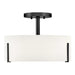 Hinkley 47571 Halle 3-lt 15" LED Semi-Flush Mount - Black