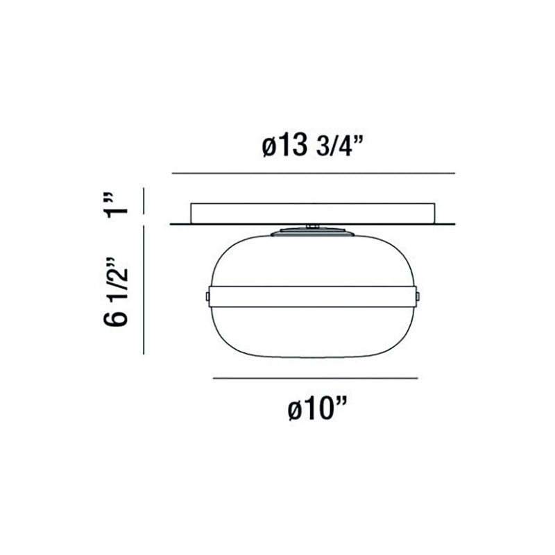 Eurofase 37086 Nottingham 1-lt 10" Flush Mount