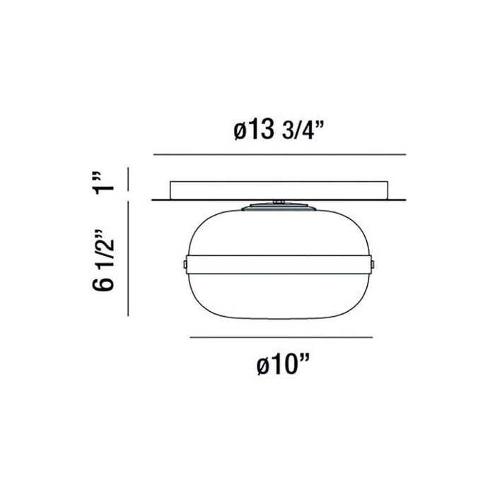 Eurofase 37086 Nottingham 1-lt 10" Flush Mount