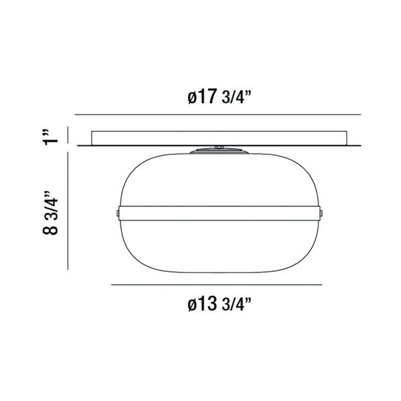 Eurofase 37087 Nottingham 1-lt 14" Flush Mount