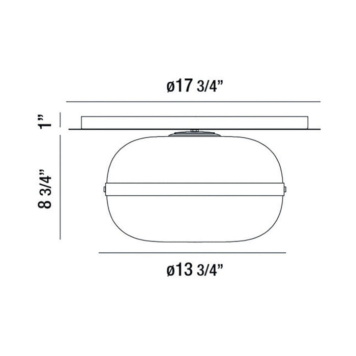Eurofase 37087 Nottingham 1-lt 14" Flush Mount