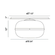 Eurofase 37088 Nottingham 3-lt 20" Flush Mount