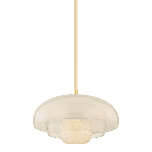 Hudson Valley 3718 Auburndale 1-lt 18" Pendant - Aged Brass