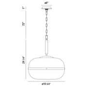 Eurofase 37198 Nottingham 3-lt 24" Tall Pendant