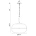 Eurofase 37198 Nottingham 3-lt 24" Tall Pendant