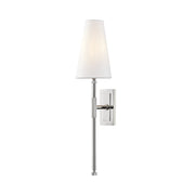 Hudson Valley 3721 Bowery 1-lt 22" Tall Wall Sconce-Polished Nickel