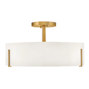 Hinkley 47573 Halle 4-lt 20" LED Semi-Flush Mount - Lacquered Brass