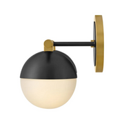 Hinkley 54562 Bowie 2-lt 14" LED Vanity - Lacquered Brass with Black accents