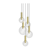 Sonneman 3765 Bubbles 5-lt 26" Pendant - Satin Brass