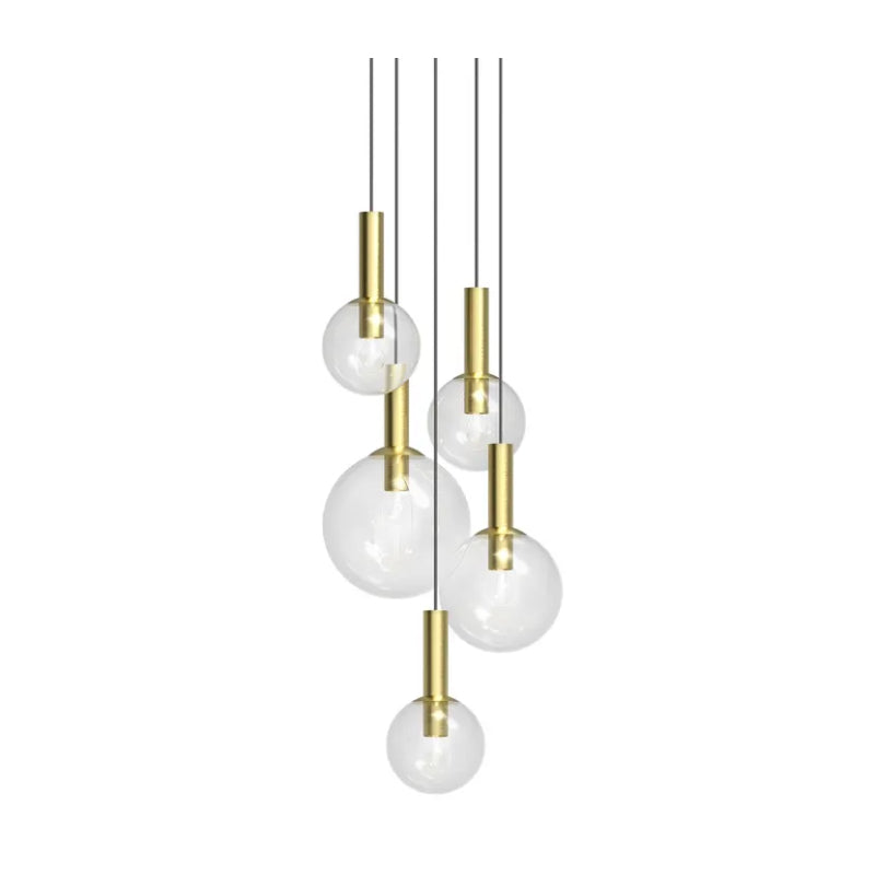 Sonneman 3765 Bubbles 5-lt 26" Pendant - Satin Brass