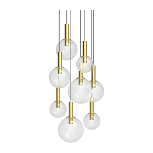 Sonneman 3768 Bubbles 8-lt 29" Pendant - Satin Brass