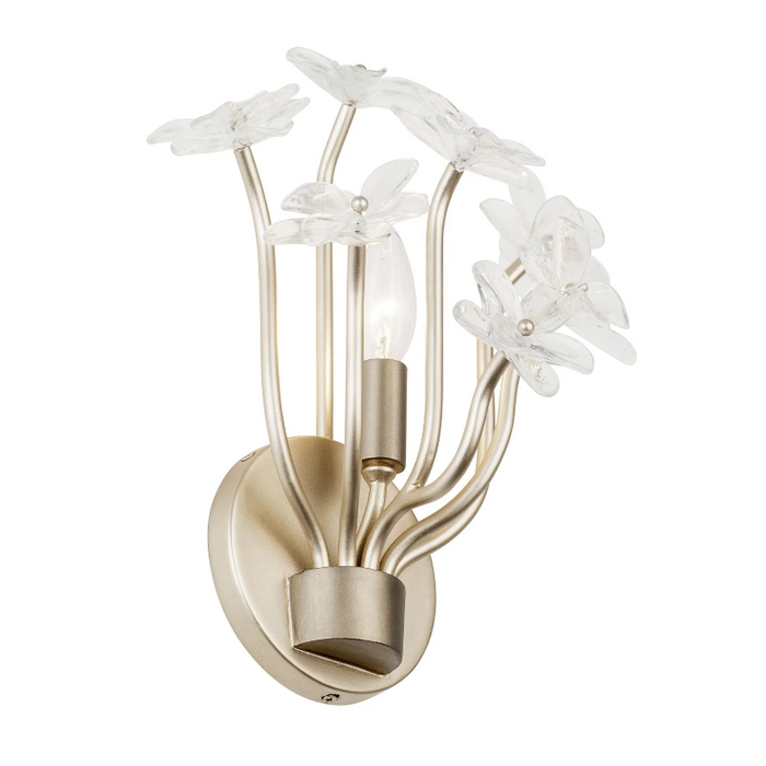 Varaluz 378W01 Wildflower 1-lt 11" Tall Wall Sconce - Gold Dust/Artifact