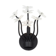 Varaluz 378W01 Wildflower 1-lt 11" Tall Wall Sconce - Matte Black