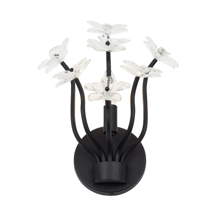 Varaluz 378W01 Wildflower 1-lt 11" Tall Wall Sconce - Matte Black